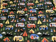 Cobertor de gravata de lã feito à mão - Tamanho 48” x 56” trailer de acampamento verde multi NOVO comprar usado  Enviando para Brazil