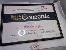 Concorde certificate 1982 for sale  BRISTOL