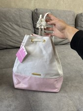 Mochila feminina Juice Couture brilho rosa branca com cordão balde comprar usado  Enviando para Brazil