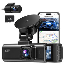 Câmera REDTIGER 4K Dash Cam frontal e traseira painel duplo WIFI&GPS com cartão SD 32GB comprar usado  Enviando para Brazil