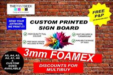 Foamex sign board for sale  BURNTWOOD