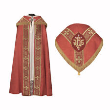 Novo Conjunto Red Cope & Stole com Bordado IHS, Capa Pluvial, Chape, Far Fronte, usado comprar usado  Enviando para Brazil