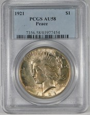 1921 peace silver for sale  USA