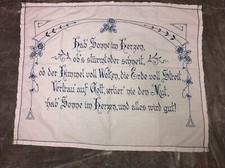 Antikes sticktuch spruch gebraucht kaufen  Stadtallendorf