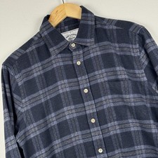 Camisa masculina manga longa média xadrez azul botão para cima Portuguese Flannel Company comprar usado  Enviando para Brazil