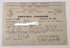 Antica multa vigili usato Antica multa vigili usato  Bari