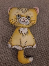 Travesseiro de pelúcia vintage feito à mão para gatos decoração novidade pequeno 7" comprar usado  Enviando para Brazil