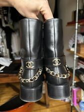 Chanel biker boots for sale  Brooklyn