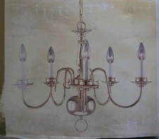 Candelabro colonial Hunter latão maciço 5 braços estilo Williamsburg novo em folha, usado comprar usado  Enviando para Brazil