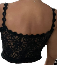 Cropped black sheer for sale  BIRMINGHAM