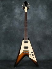 Guitarra elétrica Gibson 1980 Flying V Sunburst feita nos EUA corpo sólido modificada comprar usado  Enviando para Brazil