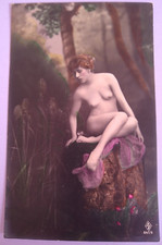 Foto postal tintada HSB Ser 841 6 RPPC de mujeres francesas arriesgadas desnudas de los años 1910 - 1920 segunda mano  Embacar hacia Mexico