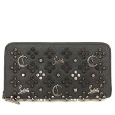 Carteira Christian Louboutin Panettone Spike couro com zíper ao redor longa/2BG2574 comprar usado  Enviando para Brazil