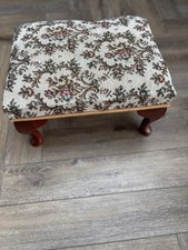 Wooden footstool tapestry for sale  RUGBY