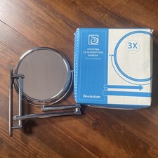 Espelho Brookstone 3x ampliação dupla face com braço de extensão acabamento cromado comprar usado  Enviando para Brazil