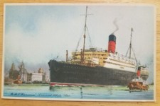 Vista de arco porta FRANCONIA (Cunard White Star) - c1935 comprar usado  Enviando para Brazil