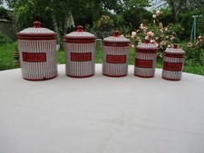 Antique enamelware canister d'occasion  Bourges