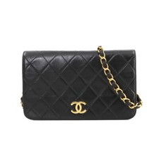 Usado, Bolsa de ombro CHANEL Matelasse corrente couro preto vintage 90280718 comprar usado  Enviando para Brazil