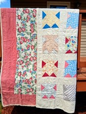 Colcha Vintage Feita à Mão Pensilvânia Flores Dupla Face Peças 62 X 68 Tem Desgaste comprar usado  Enviando para Brazil