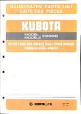 Kubota f2000 illustrated for sale  Niagara Falls
