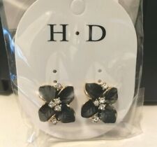 Orecchini fiore strass usato  Due Carrare