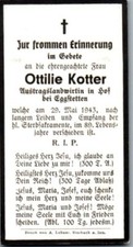 Obraz śmierci Ottilie Kotter 1943 Hof Eggstetten Simbach Rottal Dolna Bawaria , używany na sprzedaż  Wysyłka do Poland