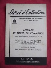Livret entretien cormick d'occasion  France