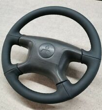 Couvre Volant Compatible MITSUBISHI PAJERO V60 En Véritable Cuir Avec Coutures, używany na sprzedaż  Wysyłka do Poland