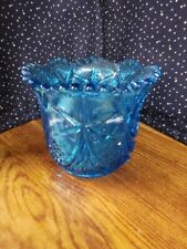 Vintage WHEATON 4” Copo de Vidro Azul Decoração de Castiçal Votivo G5, usado comprar usado  Enviando para Brazil