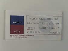 Aston villa anderlecht for sale  LICHFIELD