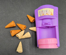 Antiga máquina de sorvete de substituição para casa de bonecas Barbie e 8 cones claros e escuros comprar usado  Enviando para Brazil