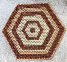 Tampo de mesa vintage com miçangas de vidro em formato hexagonal de 24 pol. em 3/cores comprar usado  Enviando para Brazil