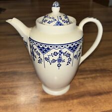 "Cafetera o tetera vintage Ridgway Ironstone Contessa blanca/azul 8"" de alto" segunda mano  Embacar hacia Mexico