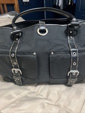 Bolsa de lona preta Franco Sarto interior azul e verde. Inclui guarda-chuva/bolsa comprar usado  Enviando para Brazil