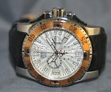 Invicta Excursion Swiss Reserve relógio de couro masculino cronógrafo mostrador prata 10898, usado comprar usado  Enviando para Brazil