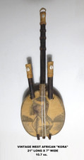 NISKA CENA! 21" VINTAGE "KORA" ZACHODNIOAFRYKAŃSKI INSTRUMENT SMYCZKOWY SZTUKA LUDOWA RĘCZNIE ROBIONY na sprzedaż  Wysyłka do Poland
