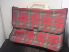 Bolsa satchel escolar vintage década de 1960 para meninas em tartan vermelho comprar usado  Enviando para Brazil