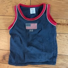 Adesivo vintage Baby Gap 4 de julho bandeira azul marinho 2003 tanque 18-24 M comprar usado  Enviando para Brazil