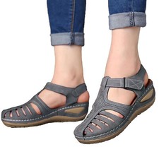 Sandálias femininas casuais de verão biqueira fechada estilo praia chinelos sapatos baixos tamanho novo comprar usado  Enviando para Brazil
