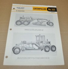 1960 Caterpillar 112 Motoniveladora Especificação Folheto Prospekt comprar usado  Enviando para Brazil