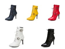 Sapatos de festa femininos clube salto alto com cadarço e fivela botas de tornozelo tamanho AU B901, usado comprar usado  Enviando para Brazil