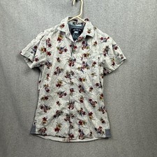 Camisa masculina Good Vibes pequena vida é uma praia slim fit floral guitarra cinza comprar usado  Enviando para Brazil