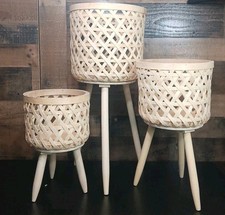 Bamboo wood planters for sale  Muskegon