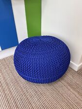 Blue crochet pouffe for sale  COCKERMOUTH