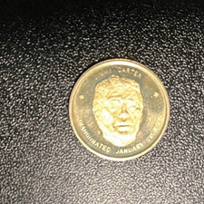 1977 Danbury Mint Jimmy Carter 10 K, 2,9 gramas medalha de ouro comprar usado  Enviando para Brazil