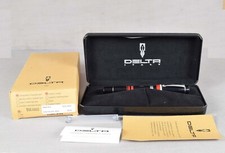 CANETA TINTEIRO DELTA SOLARIS vermelha ouro 14k f nova na caixa conversor, usado comprar usado  Enviando para Brazil