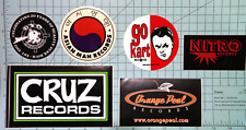 PUNK ROCK, adesivos de gravadora x 6, NITRO, CRUZ, Go Cart, B.Y.O. discos comprar usado  Enviando para Brazil