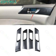 Para Subaru Forester 2009-13 ABS fibra de carbono maçaneta interna moldura tampa acabamento comprar usado  Enviando para Brazil