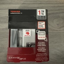 Disco rígido externo portátil Toshiba Canvio 3.0 PLUS 1TB USB 3.0 preto caixa aberta comprar usado  Enviando para Brazil