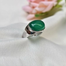 Verde Natural Onix Piedra Preciosa Con 925 Anillo Plata de Ley para Hombre #1298, usado comprar usado Verde Natural Onix Piedra Preciosa Con 925 Anillo Plata de Ley para Hombre #1298, usado comprar usado  Enviando para Brazil